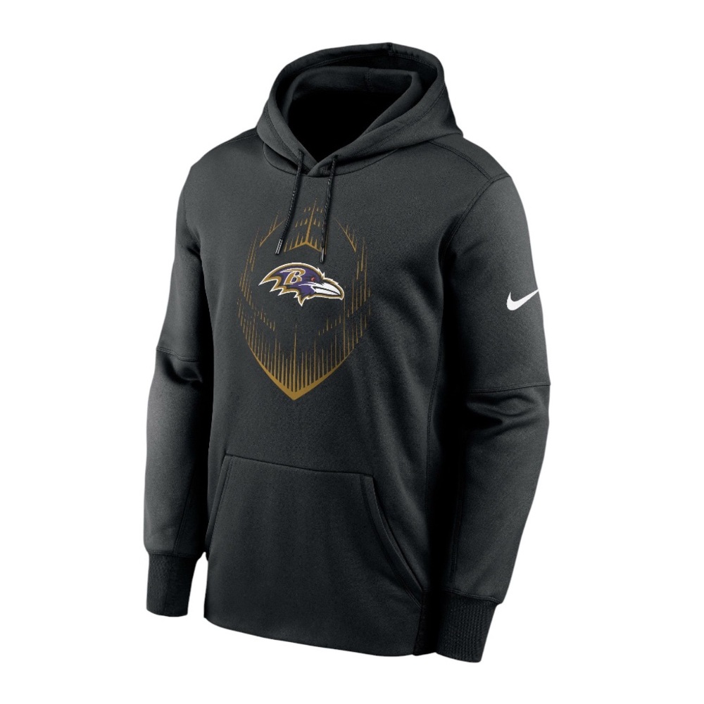 NWT Nike Men's Baltimore Ravens Black Icon Pullover Hoodie